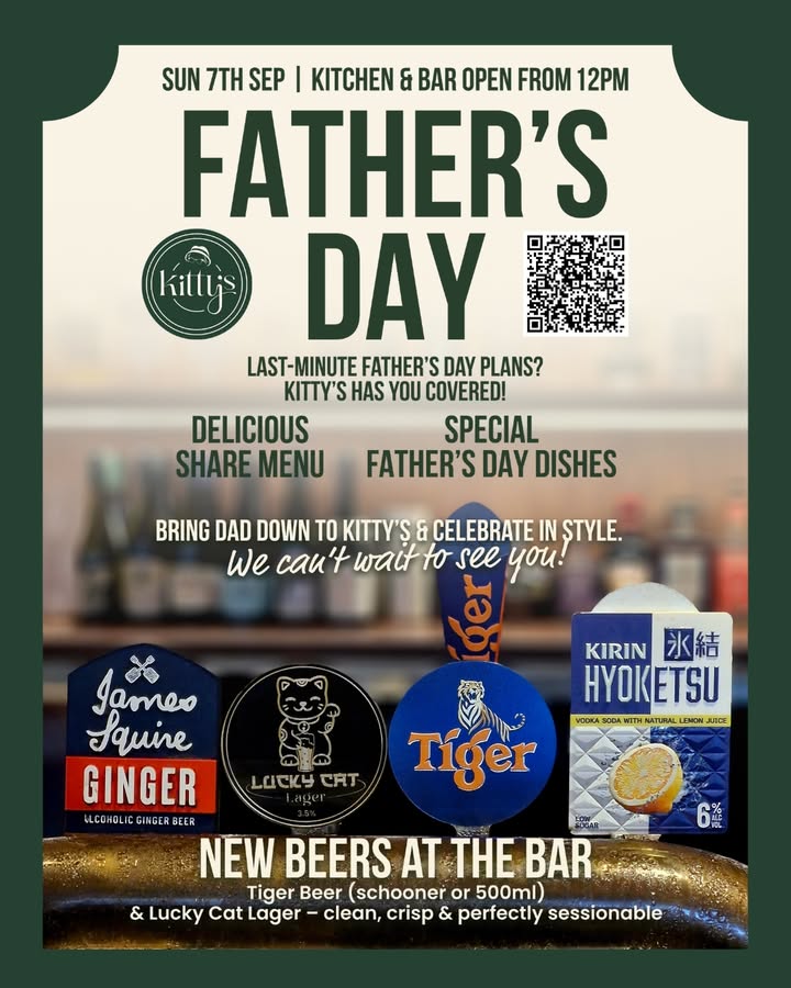 Featured image for “Father’s Day Lunch Special at Kitty’s Bar: New Menu Items and Beer on Tap”