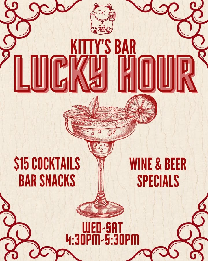 Featured image for “Lucky $15 Specials: Spring Cocktails & Snacks at Kitty’s Bar”